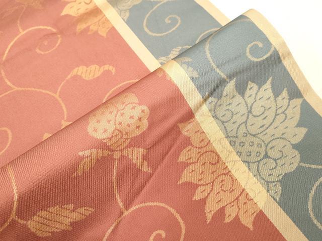平和屋着物●全通柄　本袋帯　更紗唐草文　金糸　正絹　逸品　CABG3108dy