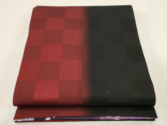 平和屋着物●両面　六通柄袋帯　胡蝶蘭　金銀糸　正絹　逸品　CABG3113dy