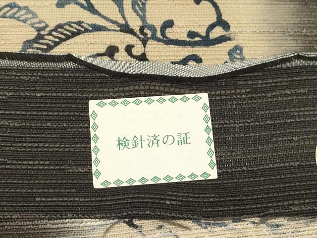 平和屋着物●西陣　タケジ商事謹製　全通柄袋帯　型染め　草花文　証紙付き　正絹　逸品　CABG3114dy