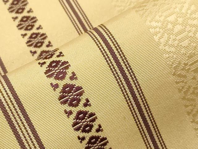 平和屋着物●本場筑前博多織　半幅帯　献上　正絹　逸品　CABG3124dy