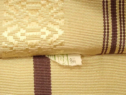 平和屋着物●本場筑前博多織　半幅帯　献上　正絹　逸品　CABG3124dy