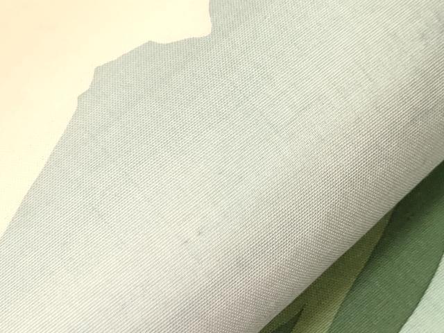 平和屋着物●太鼓柄袋帯　紬地　遠山文　正絹　逸品　未使用　CABG3135dy