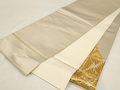 平和屋着物●西陣　川島織物　太鼓柄袋帯　駒刺繍　菱文　金糸　正絹　逸品　CABG3142dy