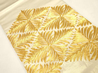平和屋着物●西陣　川島織物　太鼓柄袋帯　駒刺繍　菱文　金糸　正絹　逸品　CABG3142dy