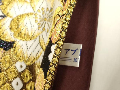 平和屋着物●六通柄袋帯　唐織　舞花文　金糸　正絹　逸品　CABG3166dy