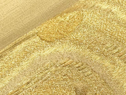 平和屋着物●太鼓柄袋帯　唐草文　金糸　正絹　逸品　CABG3173dy