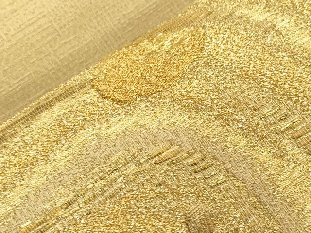 平和屋着物●太鼓柄袋帯　唐草文　金糸　正絹　逸品　CABG3173dy