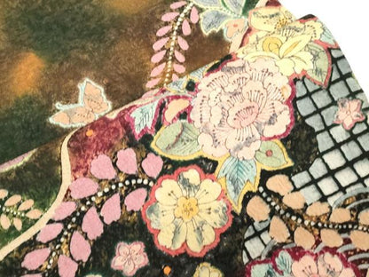 平和屋着物●太鼓柄袋帯　作家物　辻が花　絞り　新装アート謹製　正絹　逸品　CABG3194dy