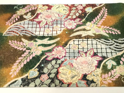 平和屋着物●太鼓柄袋帯　作家物　辻が花　絞り　新装アート謹製　正絹　逸品　CABG3194dy