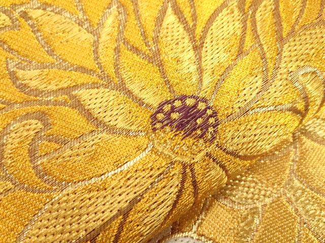 平和屋着物●ファッションデザイナー 花井幸子　六通柄袋帯　乱菊　金銀糸　正絹　逸品　CABG3195dy