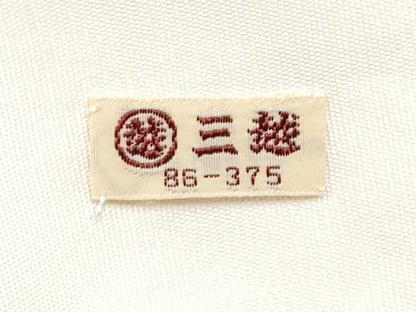 平和屋着物●塩瀬　九寸名古屋帯　駒刺繍　雪輪花文　金彩　三越扱い　正絹　逸品　CABG3211tx