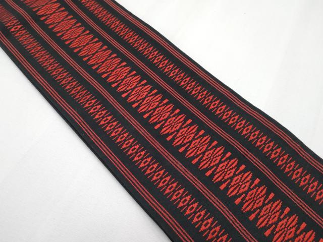 平和屋着物▼半幅帯 献上 黒地 CABG3217tx