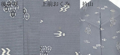 平和屋着物＊夏物 小紋 絽 琉球絣文様 正絹 逸品 CABG3223tx