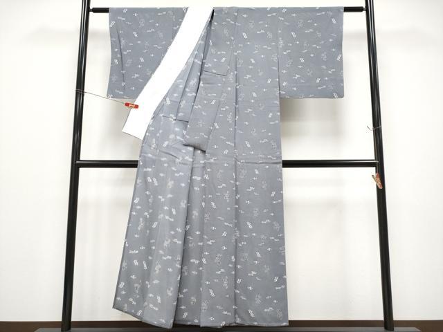 平和屋着物＊夏物 小紋 絽 琉球絣文様 正絹 逸品 CABG3223tx