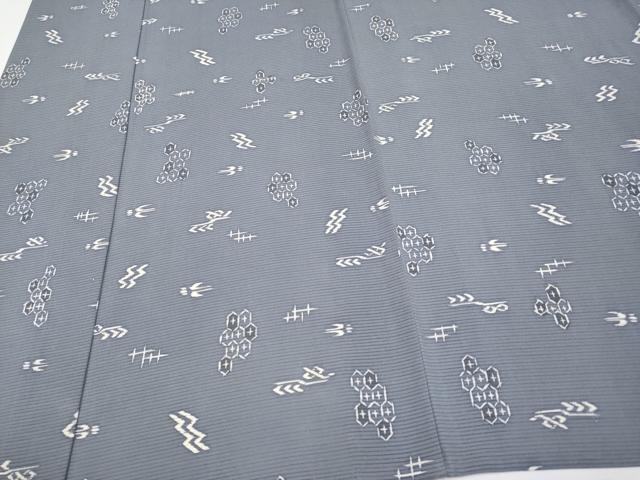 平和屋着物＊夏物 小紋 絽 琉球絣文様 正絹 逸品 CABG3223tx