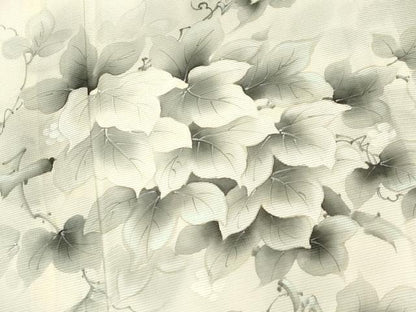 平和屋着物＊夏物 色留訪問着 絽 手描き 葡萄蔦の葉文 暈し染め 正絹 逸品 CABG3225tx