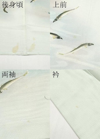 平和屋着物＊夏物 訪問着 絽 鮎 暈し染め 正絹 逸品 CABG3228tx