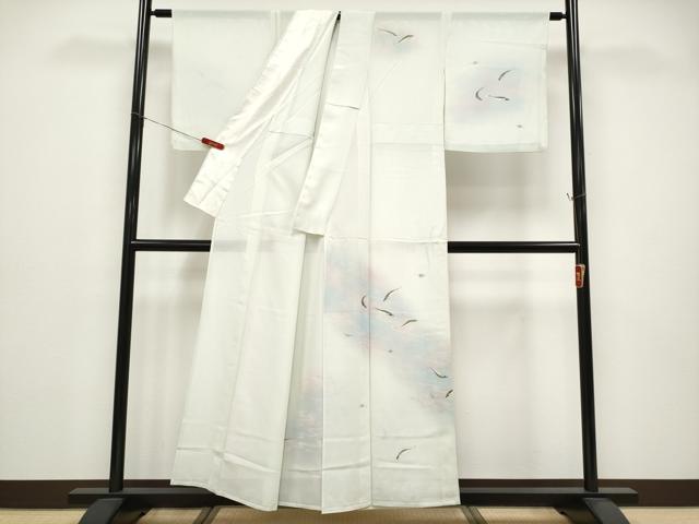 平和屋着物＊夏物 訪問着 絽 鮎 暈し染め 正絹 逸品 CABG3228tx