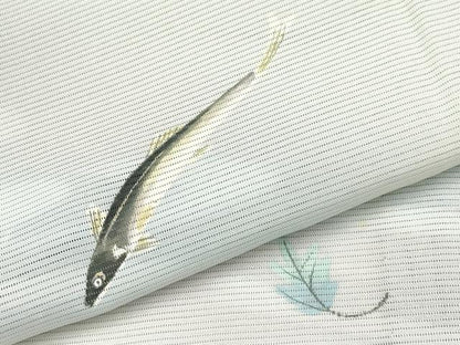 平和屋着物＊夏物 訪問着 絽 鮎 暈し染め 正絹 逸品 CABG3228tx