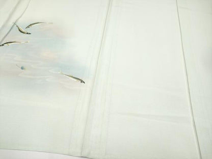 平和屋着物＊夏物 訪問着 絽 鮎 暈し染め 正絹 逸品 CABG3228tx