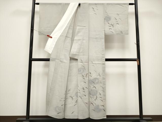 平和屋着物＊夏物 訪問着 紗 手描き 絞り トンボ 正絹 逸品 CABG3231tx