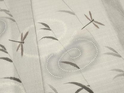 平和屋着物＊夏物 訪問着 紗 手描き 絞り トンボ 正絹 逸品 CABG3231tx