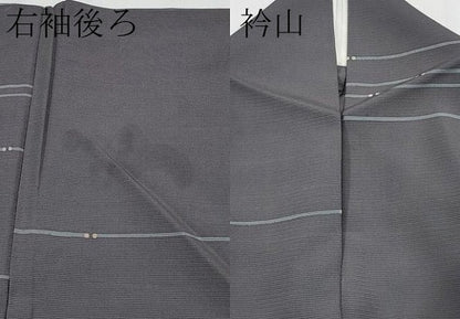 平和屋着物＊夏物 小紋 絽 横段文 正絹 逸品 CABG3233tx