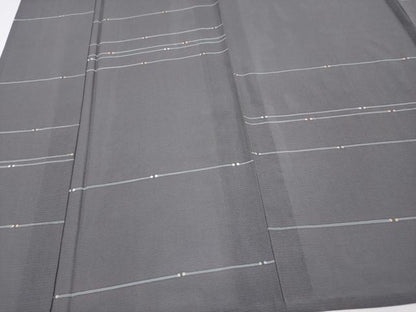 平和屋着物＊夏物 小紋 絽 横段文 正絹 逸品 CABG3233tx