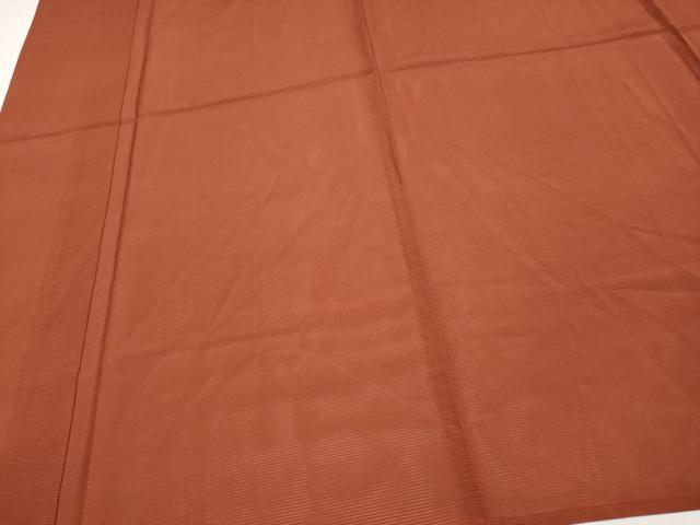 平和屋着物＊夏物　色無地　絽　赤錆色　正絹　逸品　CABG3235tx