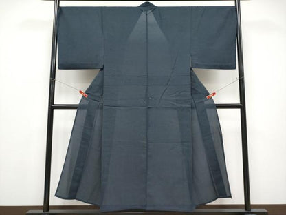 平和屋着物＊夏物 男性 お召 十字絣文様 正絹 逸品 CABG3236tx