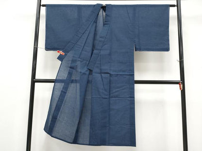 平和屋着物＊夏物 男性 紗紬 色無地 青褐色地 未使用 CABG3246tx