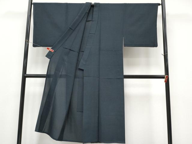 平和屋着物＊夏物 男性 お召 亀甲文様 正絹 逸品 CABG3247tx