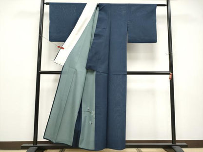 平和屋着物＊夏物 色留袖 紗 枝花文 枝花文 濃紺地 正絹 逸品 CABG3254tx