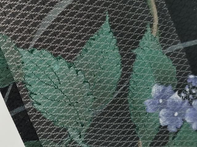 平和屋着物＊夏物 訪問着 作家物 手描き 菱紋紗 花蝶文 暈し染め 金銀彩 正絹 逸品 CABG3256tx