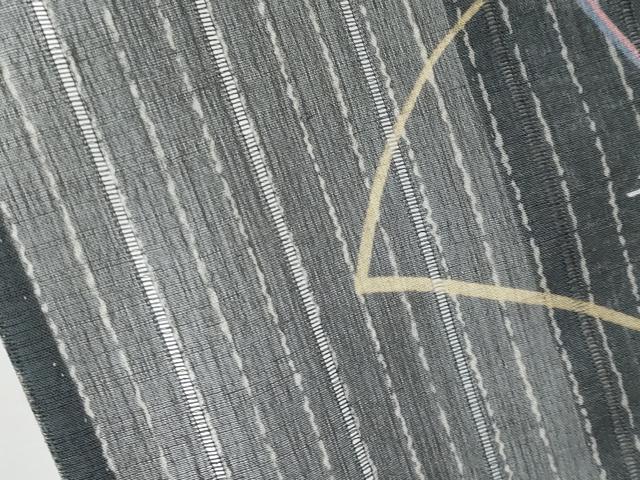 平和屋着物＊夏物　小紋　縦絽　舞蝶文　洗える着物　未使用　CABG3259tx