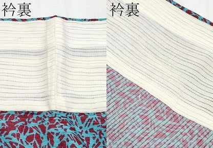 平和屋着物＊夏物　小紋　絽縮緬　竹　正絹　逸品　CABG3261tx