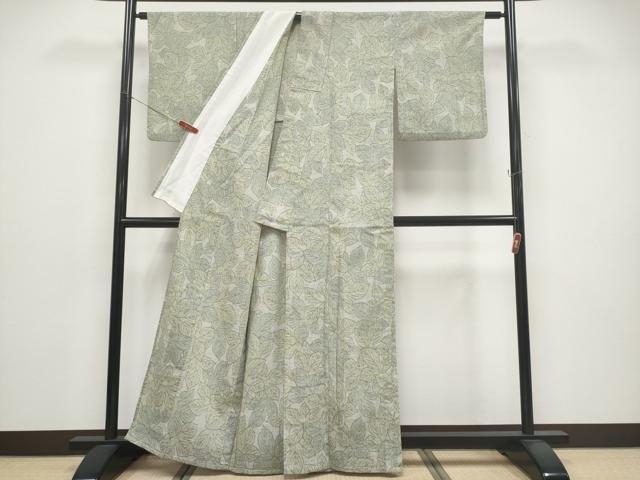 平和屋着物＊夏物　小紋　葉尽くし　CABG3267tx