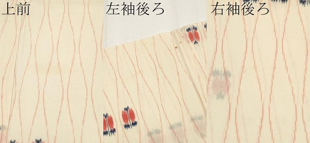 平和屋着物＊夏物　明石縮　伝統手縫織　遠州椿　証紙付き　正絹　逸品　CABG3268tx