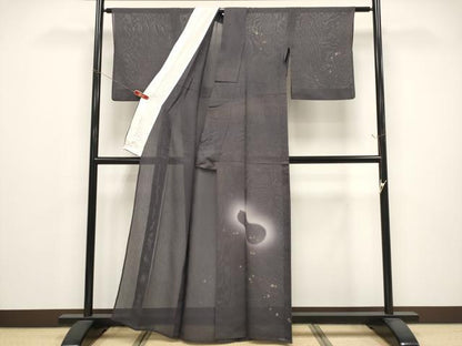 平和屋着物＊夏物　訪問着　紗　瓢箪蔦の葉文　暈し染め　金銀彩　正絹　逸品　CABG3269tx