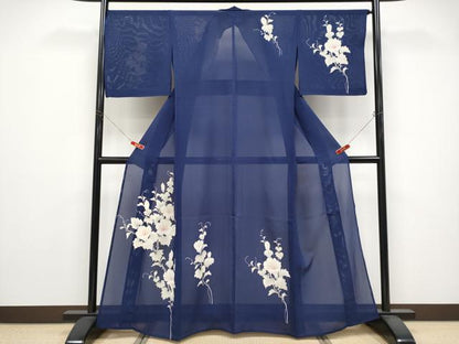 平和屋着物＊夏物　訪問着　絽　枝花文　正絹　逸品　CABG3277tx