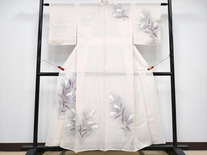 平和屋着物＊夏物　訪問着　絽　草花文　暈し染め　正絹　逸品　CABG3281tx
