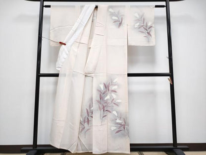 平和屋着物＊夏物　訪問着　絽　草花文　暈し染め　正絹　逸品　CABG3281tx