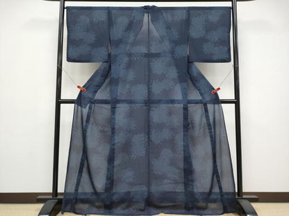 平和屋着物＊夏物　小紋　紗　乱菊　正絹　逸品　CABG3282tx
