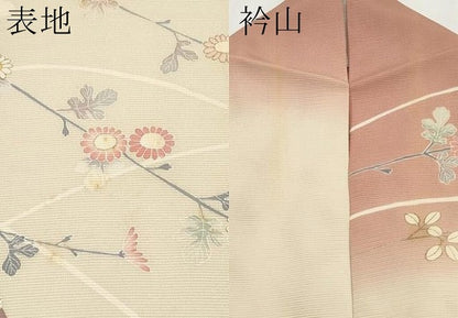 平和屋着物＊夏物　訪問着　絽　籬草花文　暈し染め　金彩　正絹　逸品　CABG3284tx
