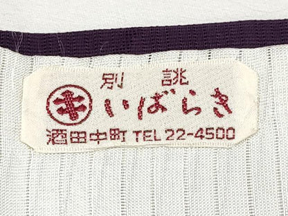 平和屋着物＊夏物　色無地　変わり絽　芝草文　深紫色　正絹　逸品　CABG3288tx