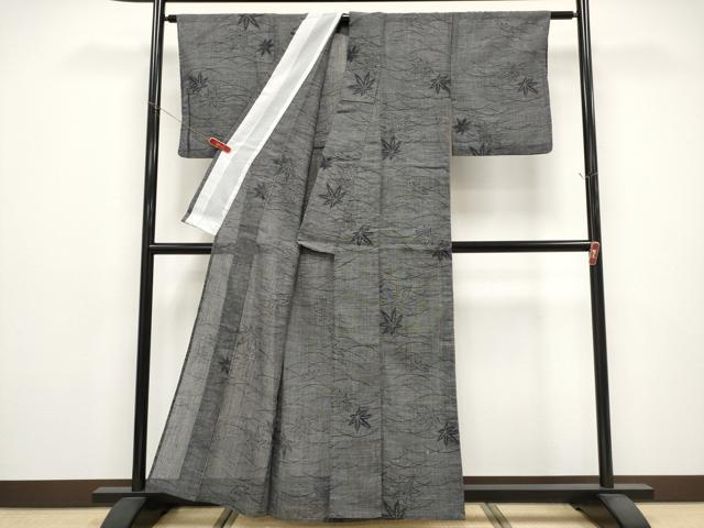 平和屋着物＊夏物　小紋　楓　CABG3290tx