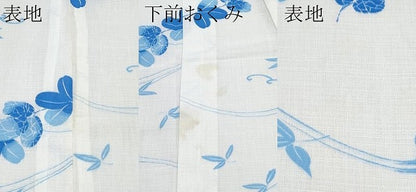 平和屋着物＊夏物　小紋　紗　舞葉文　洗える着物　CABG3294tx