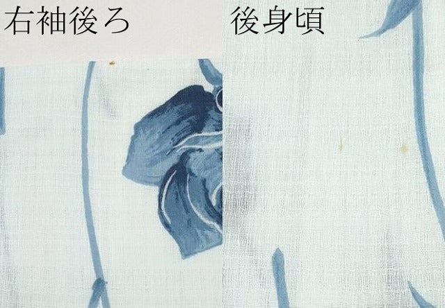 平和屋着物＊夏物　小紋　紗　バラ　洗える着物　CABG3296tx