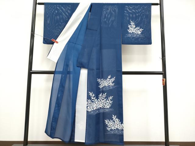 平和屋着物＊夏物　訪問着　絽　枝葉文　洗える着物　CABG3299tx