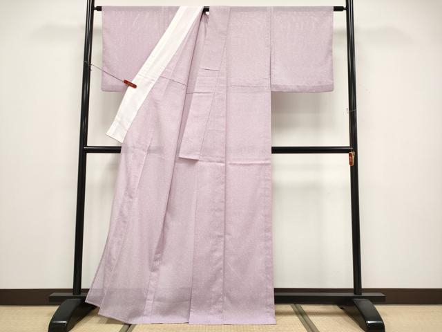 平和屋着物＊夏物　小紋　絽　あられ文　洗える着物　CABG3303tx